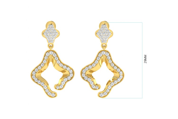 Ilsa Diamond Earrings in Gold